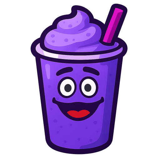 Grimace shake.
In-Game asset.  2d.  High contrast.  No shadows