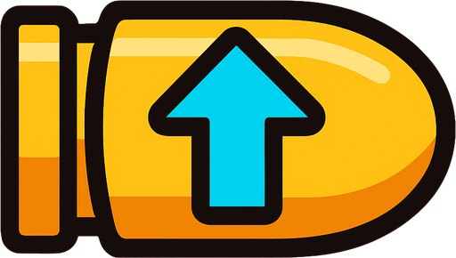 Upgrade power bullet.
In-Game asset.  2d.  High contrast.  No shadows