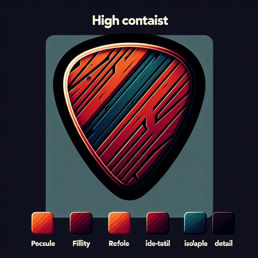 Guitar pick.
Single Game Texture.  In-Game asset.  2d.  Blank background.  High contrast.  No shadows