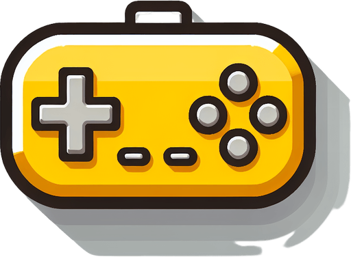 Simple plastic yellow dpad button for a hand held game console, front view.
Single Game Texture. In-Game asset. 2d. Blank background. High contrast. No shadows.