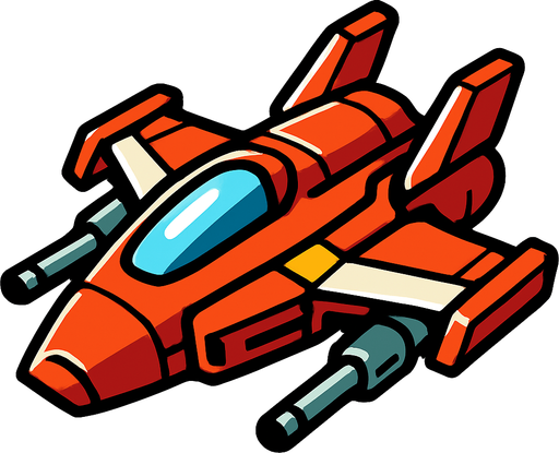 uzay gemisi.
In-Game asset.  2d.  High contrast.  No shadows