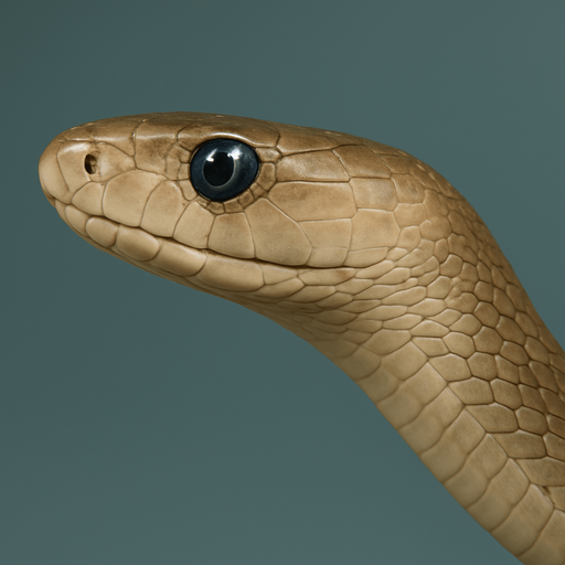 A realistic snake image from the side view.