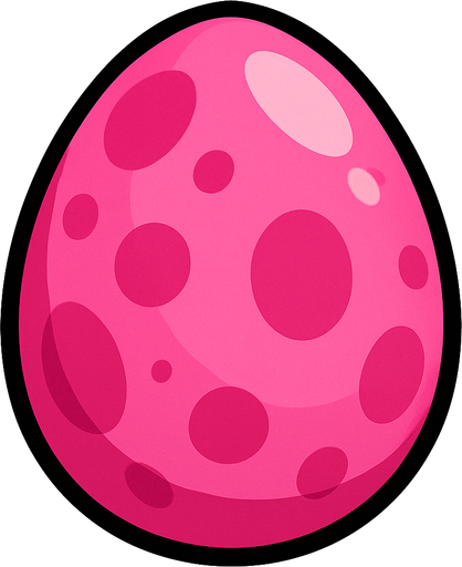 PINK EGG.
In-Game asset.  2d.  High contrast.  No shadows