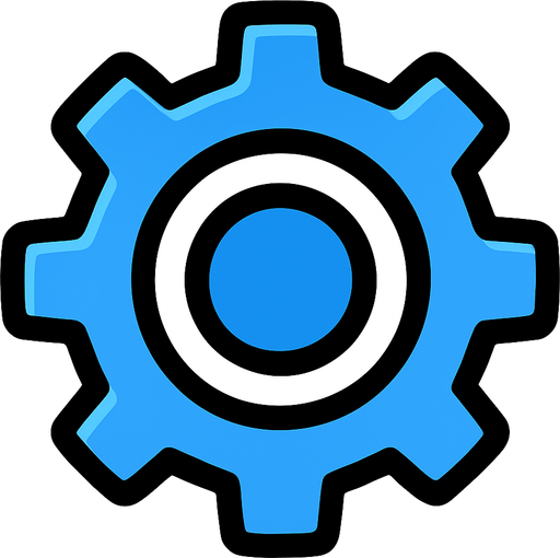 Settings icon.
In-Game asset.  2d.  High contrast.  No shadows