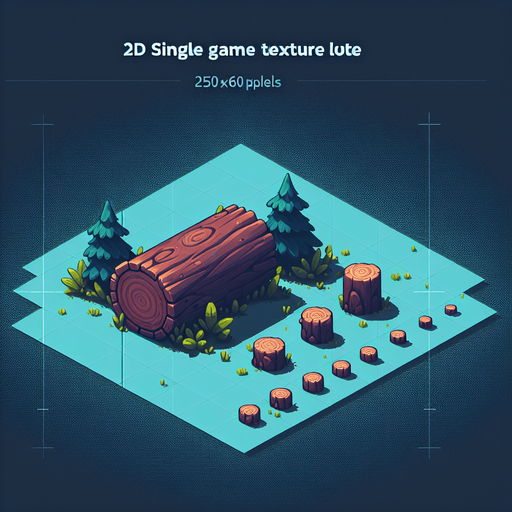 log, 250x60.
Single Game Texture.  In-Game asset.  2d.  Blank background.  High contrast.  No shadows