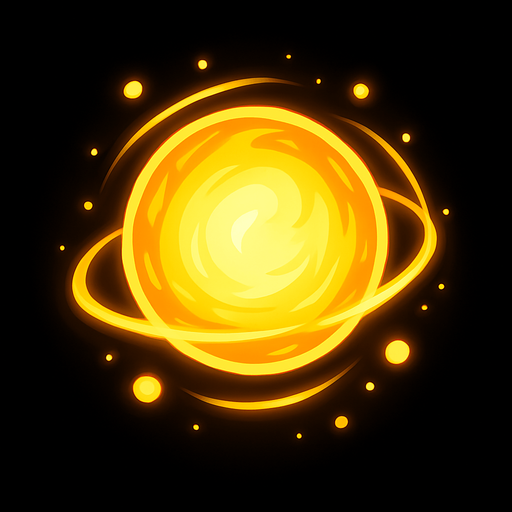 orbe de luz.
In-Game asset.  2d.  High contrast.  No shadows