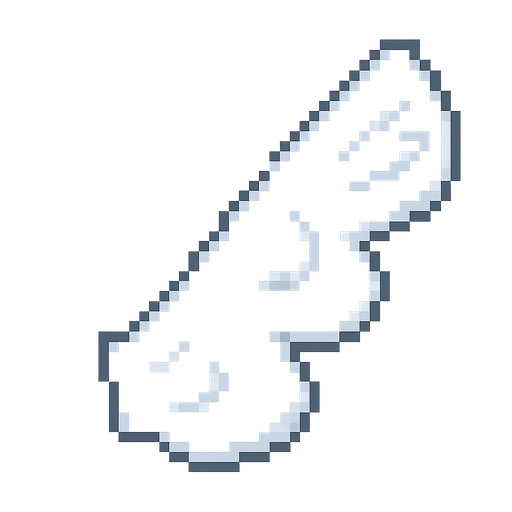 Alas de ángel blancas estilo pixel art. No background. Transparent background. Blank background. No shadows. 2d. In-Game asset. flat