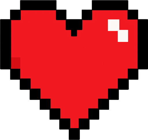 heart.
In-Game asset.  2d.  High contrast.  No shadows