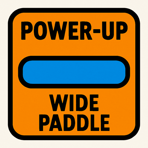 Powerup wide paddle.
In-Game asset.  2d.  High contrast.  No shadows