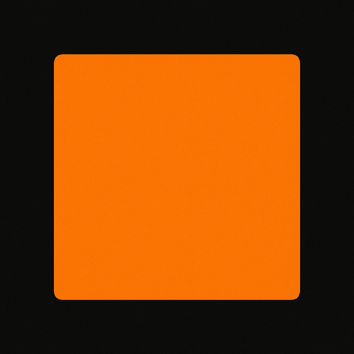 As un simple cuadrado naranja.
In-Game asset.  2d.  High contrast.  No shadows