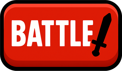 A Battle Button.
In-Game asset.  2d.  High contrast.  No shadows