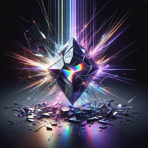 Shattered Prism Icon:

A cracked prism emitting chaotic light beams, symbolizing untapped magical potential..
Colors: Neon purple and silver with multicolored light fragments.
