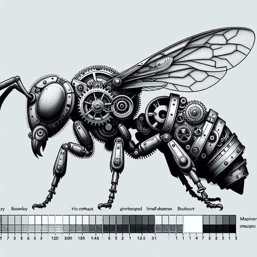 A mechanical wasp.
Single Game Texture. In-Game asset. 2d. Blank background. High contrast. No shadows.