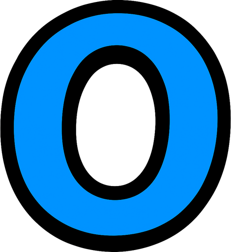 Blue O.
In-Game asset.  2d.  High contrast.  No shadows