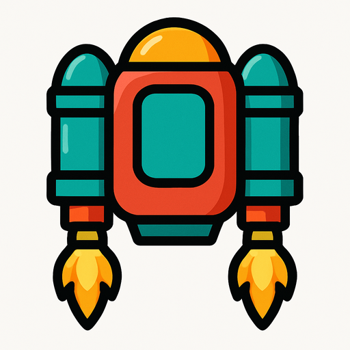2d jetpack..
In-Game asset.  2d.  High contrast.  No shadows