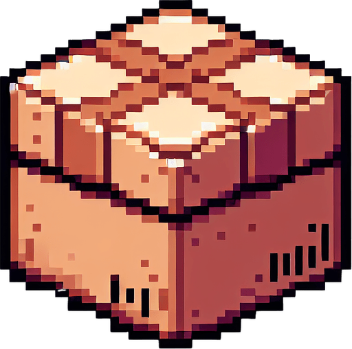 8-bit. Cartoon. Carboar box. In game asset. No background. No shadow. High quality. Single Game Texture. In-Game asset. 2d. Blank background. High contrast. No shadows.