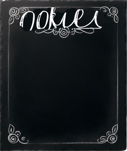 Text "ROOKIE BREW" handwritten in chalk