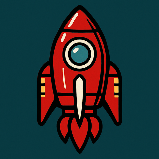 Klasik retro tarzı 2D Kırmızı Uzay gemisi.
In-Game asset.  2d.  High contrast.  No shadows