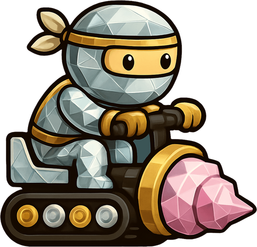 Same ninja character, with pack of colors silver,gold,diamond,pink crystal