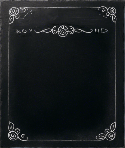 "NOVICE BLEND" handwritten in chalk