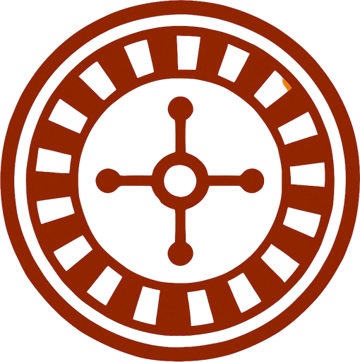 Dark orange circular minimalist roulette.
In-Game asset.  2d.  High contrast.  No shadows