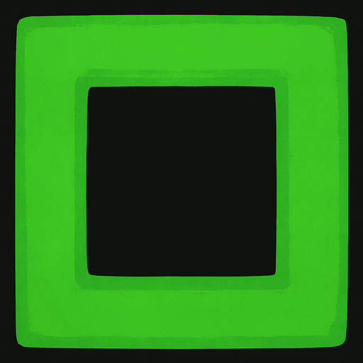 make green square but more opacity and only square middle empy.
In-Game asset.  2d.  High contrast.  No shadows