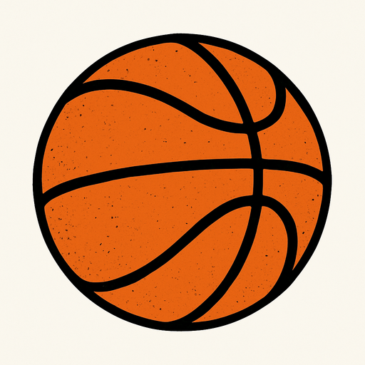 Basketbol topu.
In-Game asset.  2d.  High contrast.  No shadows