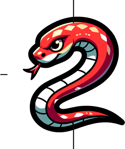 Single snake head segment. Seen from above. Cartoon..
Single Game Texture. In-Game asset. 2d. Blank background. High contrast. No shadows.