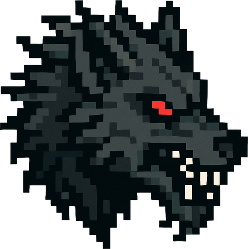 werewolf red eye pixel.
In-Game asset.  2d.  High contrast.  No shadows