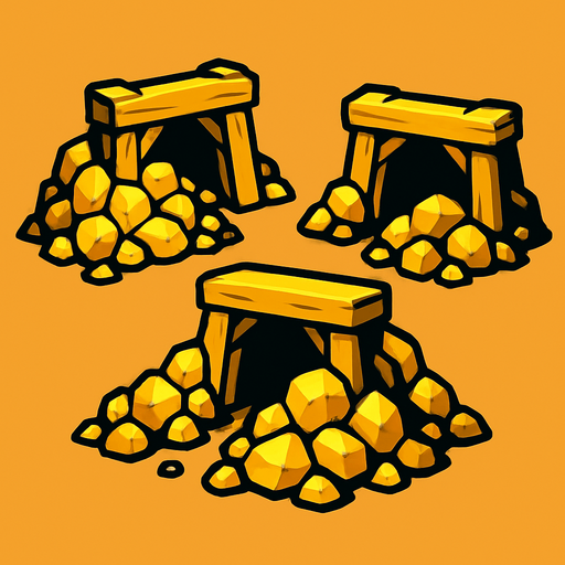 gold mines.
In-Game asset.  2d.  High contrast.  No shadows