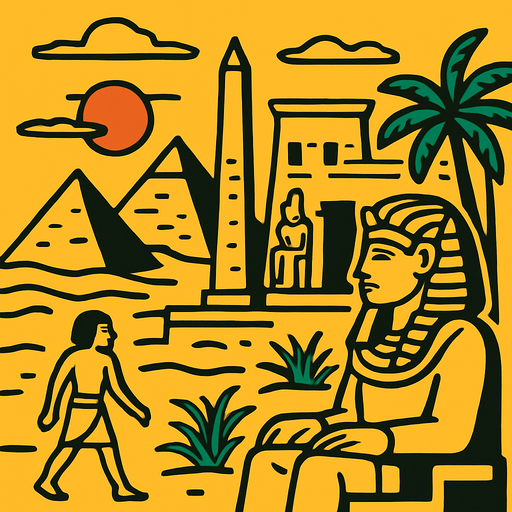 ancient egypt for background.
In-Game asset.  2d.  High contrast.  No shadows
