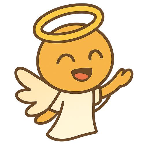 Angel 
. No background. Transparent background. Blank background. No shadows. 2d. In-Game asset. flat