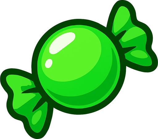 candy_green.
In-Game asset.  2d.  High contrast.  No shadows