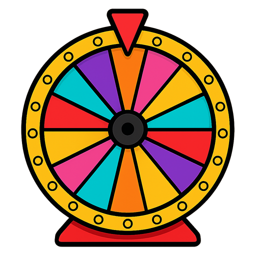 Wheel of fortune.
In-Game asset.  2d.  High contrast.  No shadows