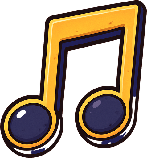 Müzik Notası.
In-Game asset.  High contrast.  No shadows