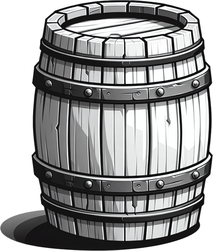 western barrel.
Single Game Texture. In-Game asset. 2d. Blank background. High contrast. No shadows.