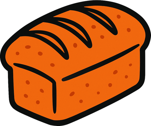bread 2d.
In-Game asset.  2d.  High contrast.  No shadows
