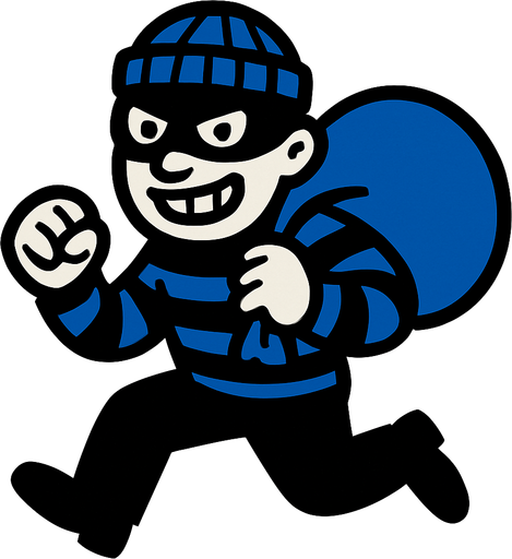 hırsız.
In-Game asset.  2d.  High contrast.  No shadows