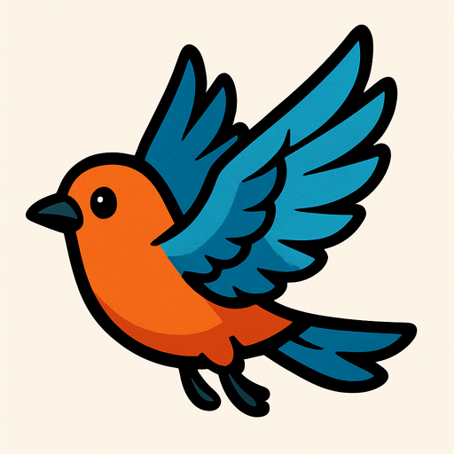 uçan kuş.
In-Game asset.  2d.  High contrast.  No shadows