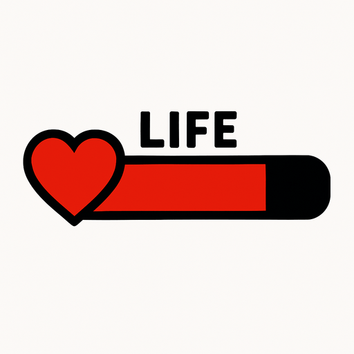 Lifebar.
In-Game asset.  2d.  High contrast.  No shadows