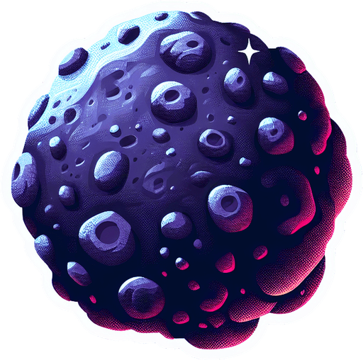 asteroid
Single Game Texture. In-Game asset. 2d. Transparent background. High contrast. No shadows.