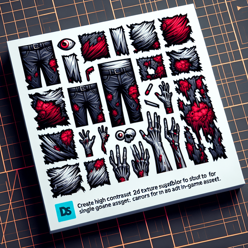 zombie.
Single Game Texture. In-Game asset. 2d. Blank background. High contrast. No shadows.