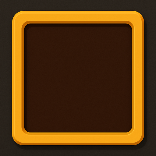 Simple yet pleasing rectangle that can be used for a UI.
In-Game asset.  2d.  High contrast.  No shadows