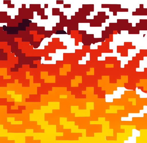 Genera una imagen de lava pixel.
In-Game asset.  2d.  High contrast.  No shadows