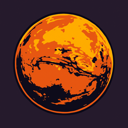 Create mars 3d views.
In-Game asset.  2d.  High contrast.  No shadows