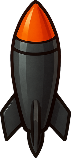 нужна из этой иконке одна ракета без пламени по вертикали