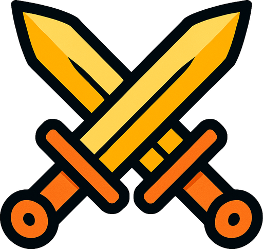 Kılıçlar savaş iconu.
In-Game asset.  2d.  High contrast.  No shadows