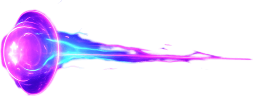 Neon cyberpunk magic projectile effect