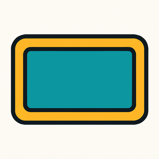 Simple yet pleasing rectangle that can be used for a UI.
In-Game asset.  2d.  High contrast.  No shadows
