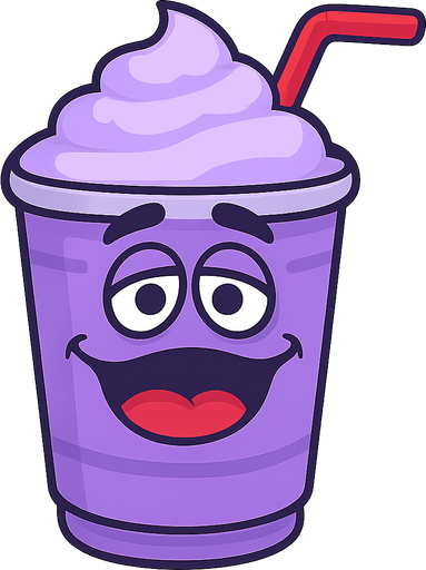 grimace shake
. No background. Transparent background. Blank background. No shadows. 2d. In-Game asset. flat